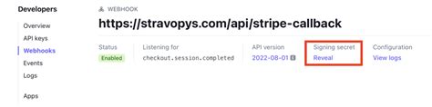 Настройка webhooks в системе Stripe для обработки платежей