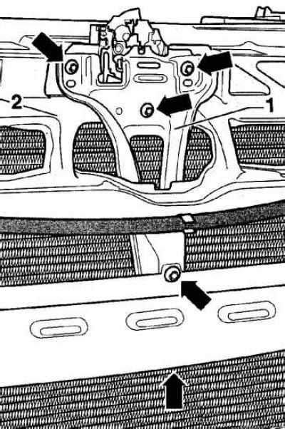 Устройство замка капота автомобиля Volkswagen Golf 4