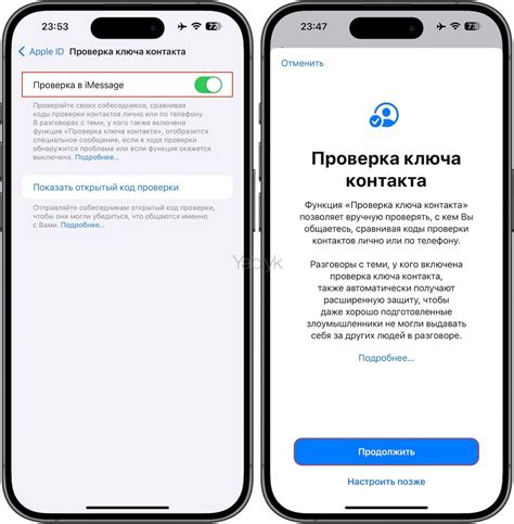 Проверка метаданных контакта